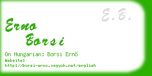 erno borsi business card