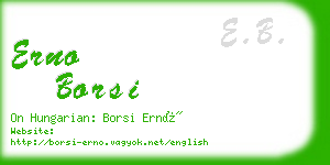 erno borsi business card